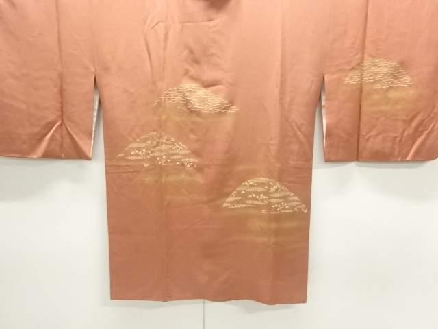 JAPANESE KIMONO / MICHIYUKI COAT / WOVEN BIRD & MOUNTAIN